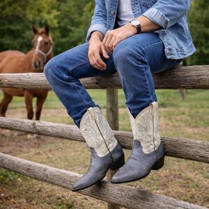 Dan Post Made in USA Leather Cowboy Boots Vintage 1980s